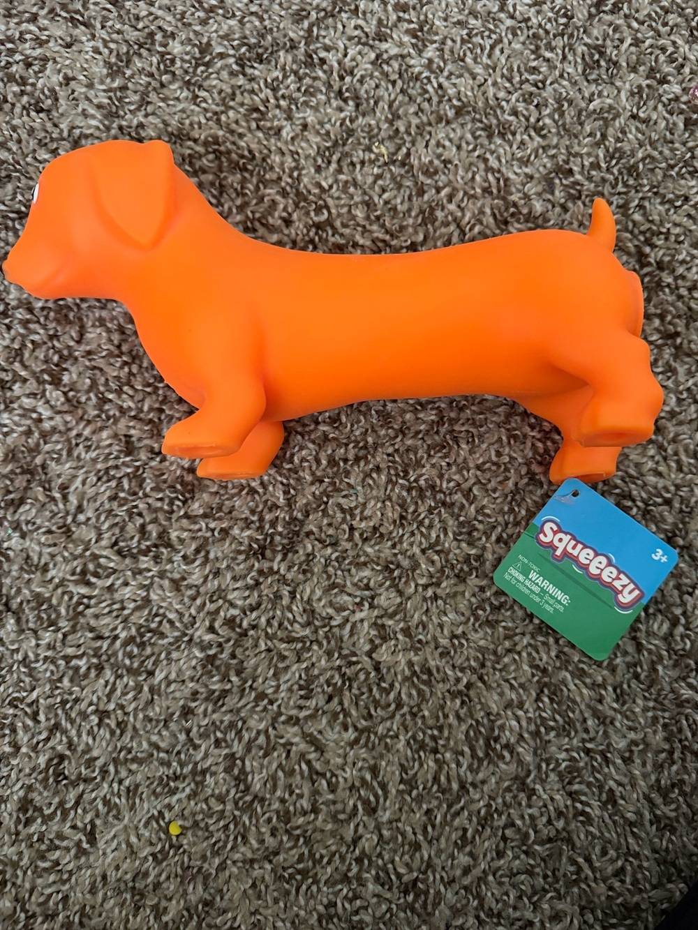 Dachshund Squeezy squishy Toy -ORANGE